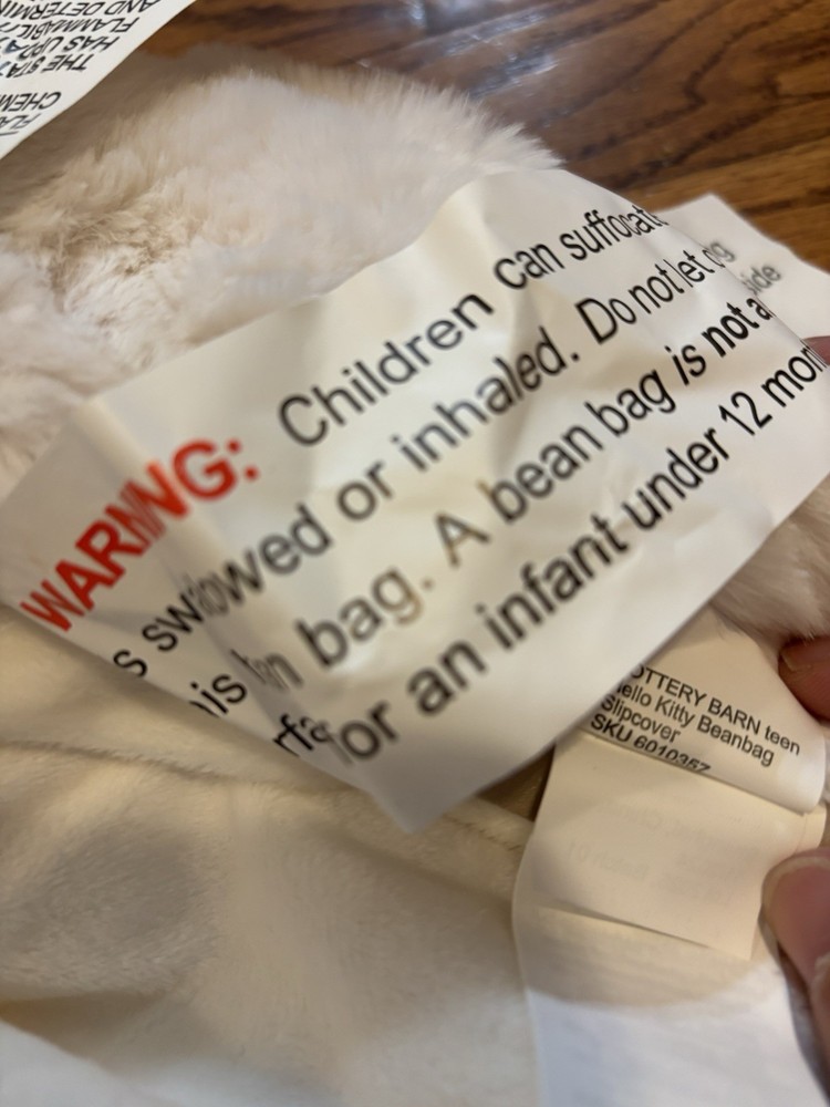 Pottery Barn Teen Hello Kitty Bean Bag Chair Slipcover Only, Large, New!