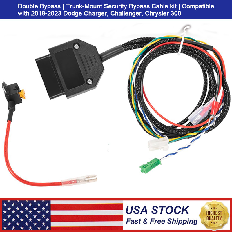 Double Bypass Trunk-Mount Security Bypass Cable kit for 2018-2023 Dodge Charger