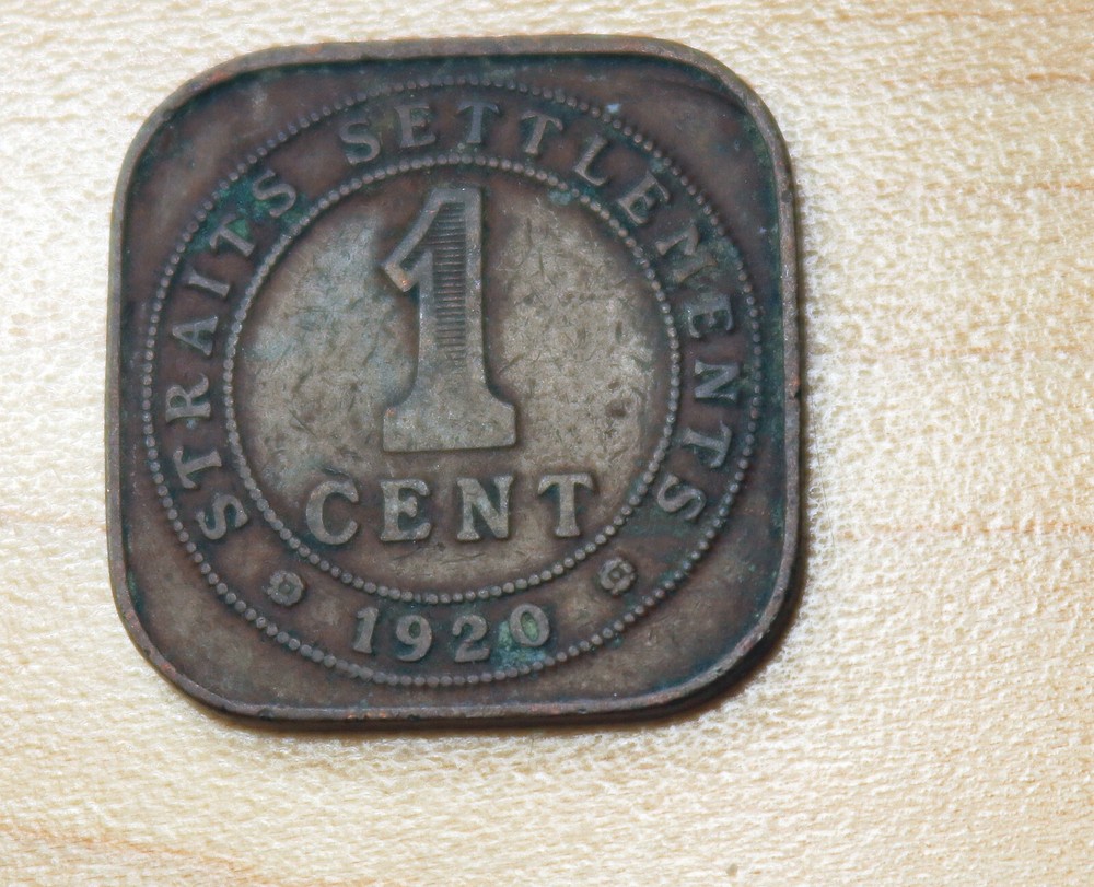 1920 Straits Settlements 1 Cent George V