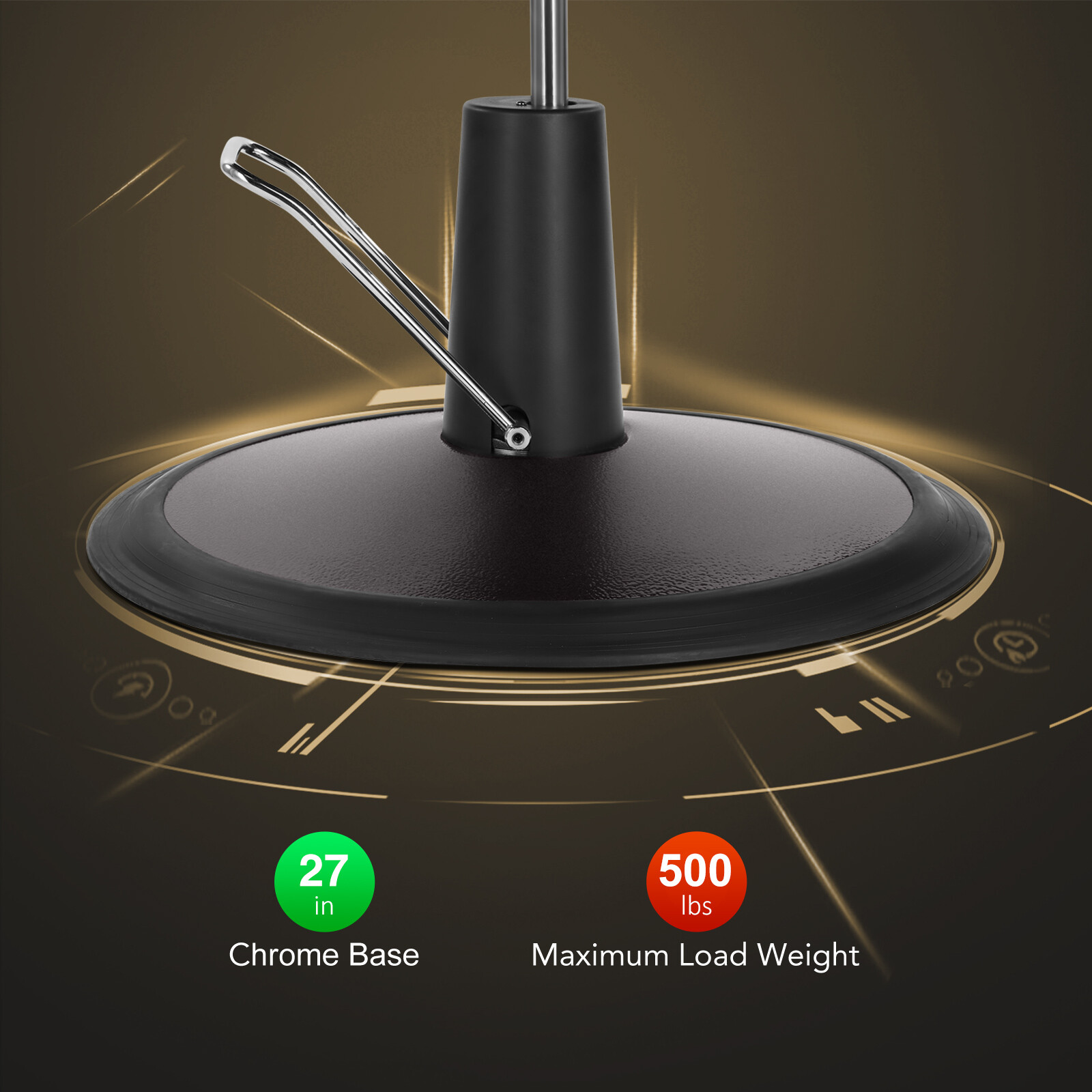 Vintage Black Heavy Duty Barber Chair Hydraulic Recline All Purpose Salon Beauty