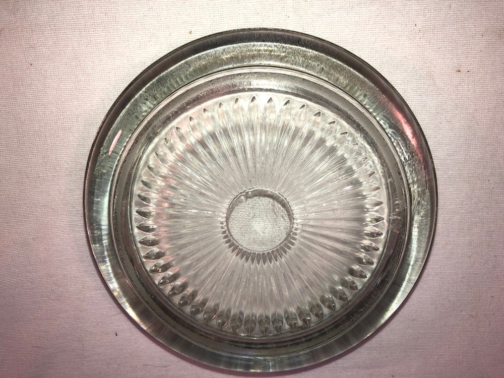 Crystal And Silver Large Coaster Mint
