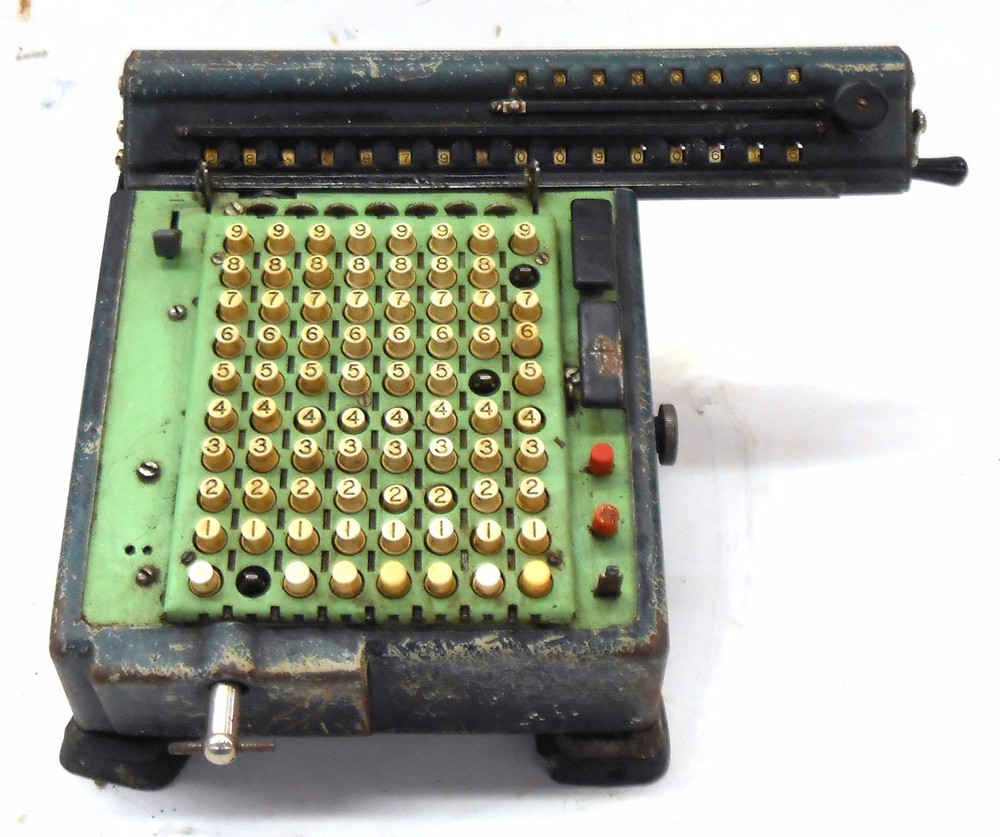 ANTIQUE VINTAGE ADDING MACHINE, UNKNOWN BRAND, USED, SOLD AS IS