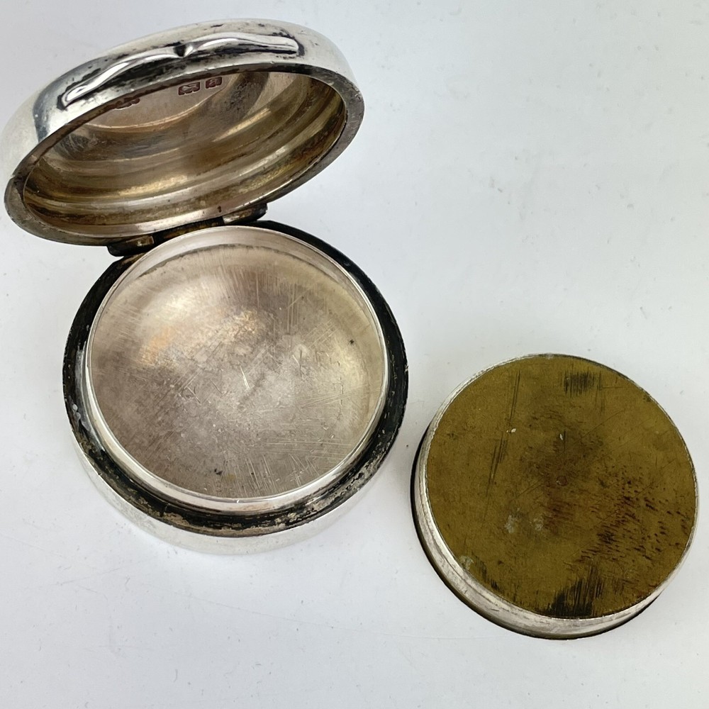 Antique Victorian Solid Silver Cased Compass 4.5cm Wright & Davies London 1896