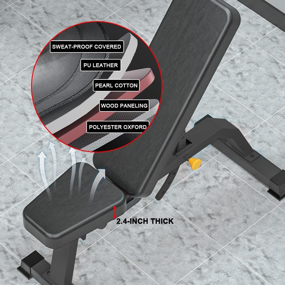 Adjustable Bench, Professional Weight Bench, Incline Flat Decline Sit up Bench,D
