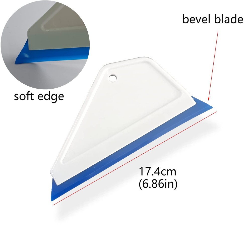 NBTOOL 4 in 1 Window Tint Tools Handle Squeegee with Blue PU Bevel