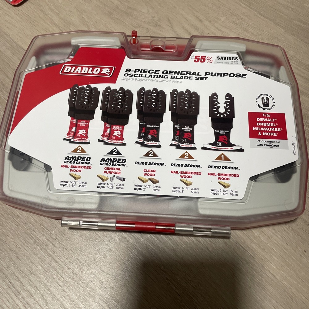 Diablo DOU9S 9 Piece General Purpose Oscillating Blade Set