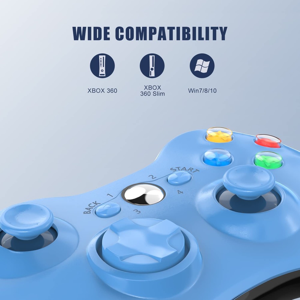 Wireless Controller for Xbox 360, 2.4GHZ Game Controller Gamepad Joystick for...