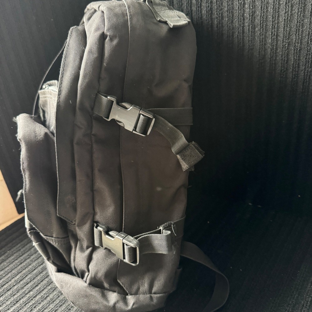 Black Highland Tactical Backpack Daypack with Compression Straps