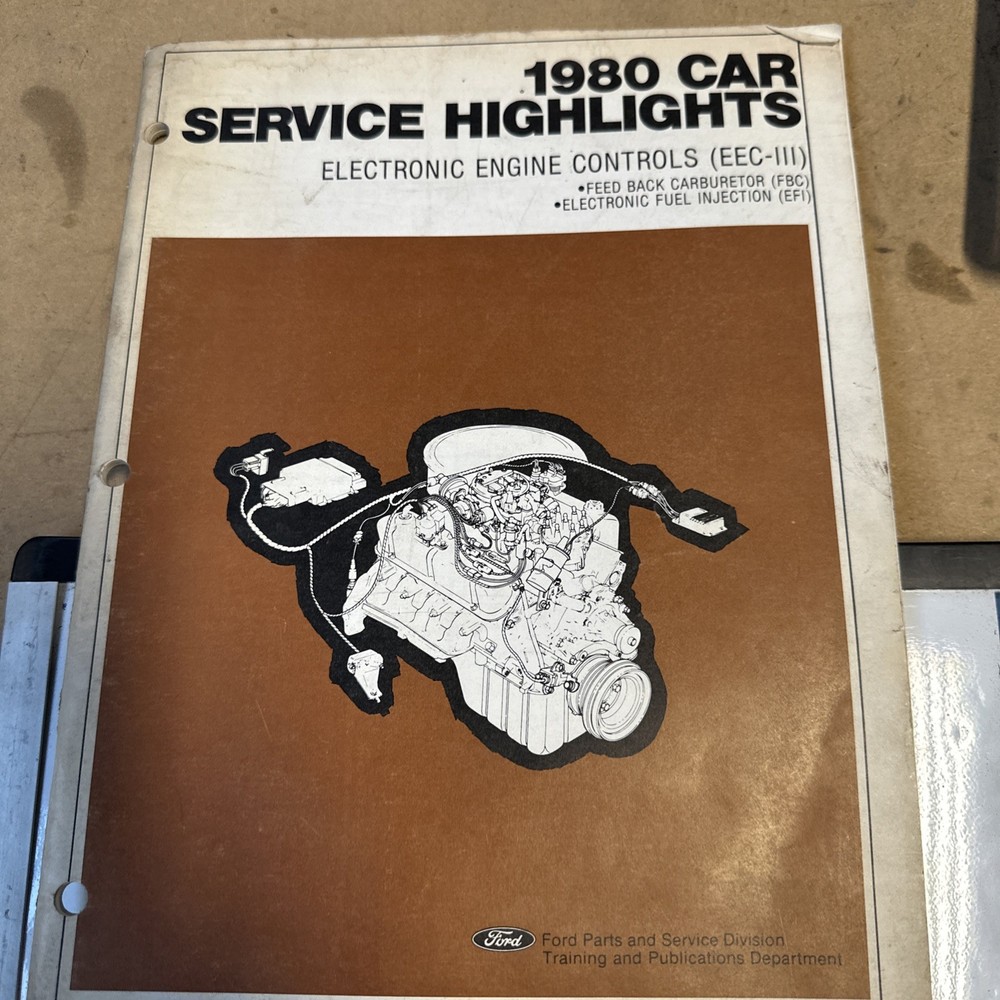 1980 Ford Car Service Highlights Electronic Engine Controls EEC-III NWIO
