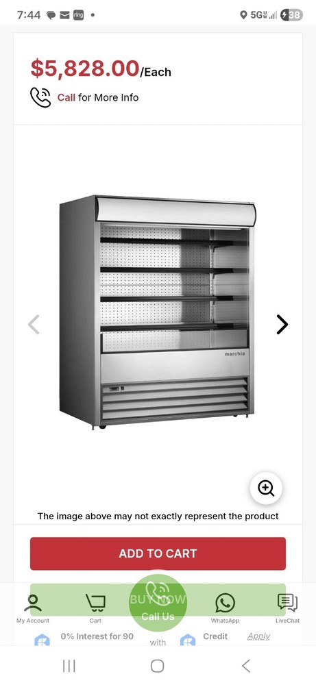Open Air Display Case 220v 1ph