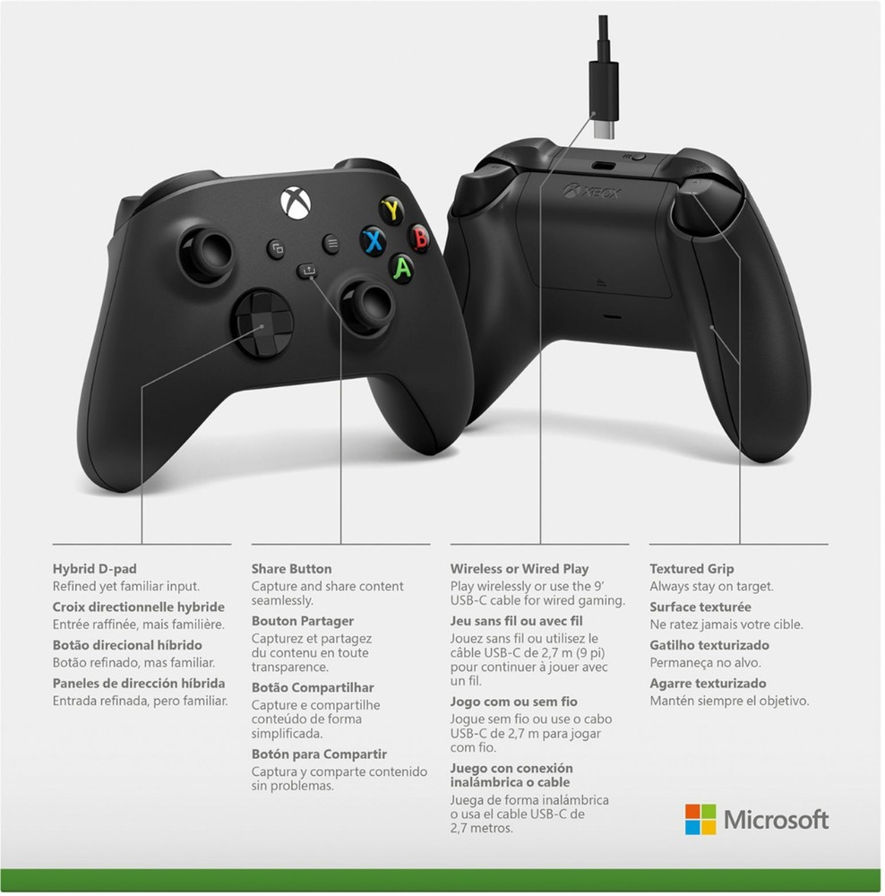 Microsoft - Xbox Wireless Controller for Windows Devices, Xbox Series X, Xbox...