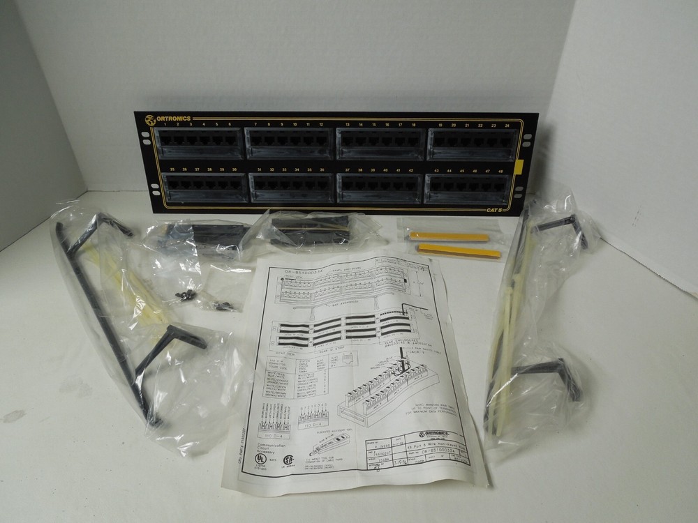Ortronics CAT 5 Patch Panel 48-port model OR-851000334 - NEW