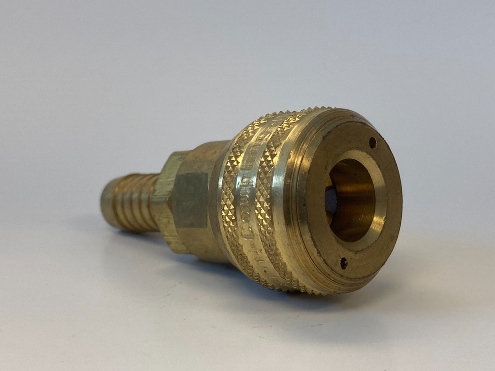Hansen Pneumatic Coupler 1/2" Push-Tite x 1/2" Quick Release Coupler, Brass