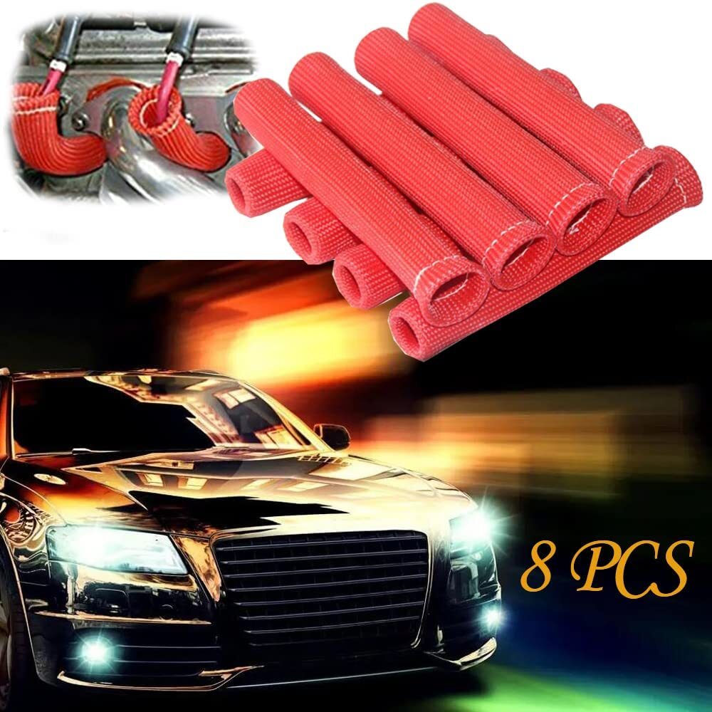 Red Spark Plug Protect Boot Car Engine Spark Plug Wire Separator Looms Dividers