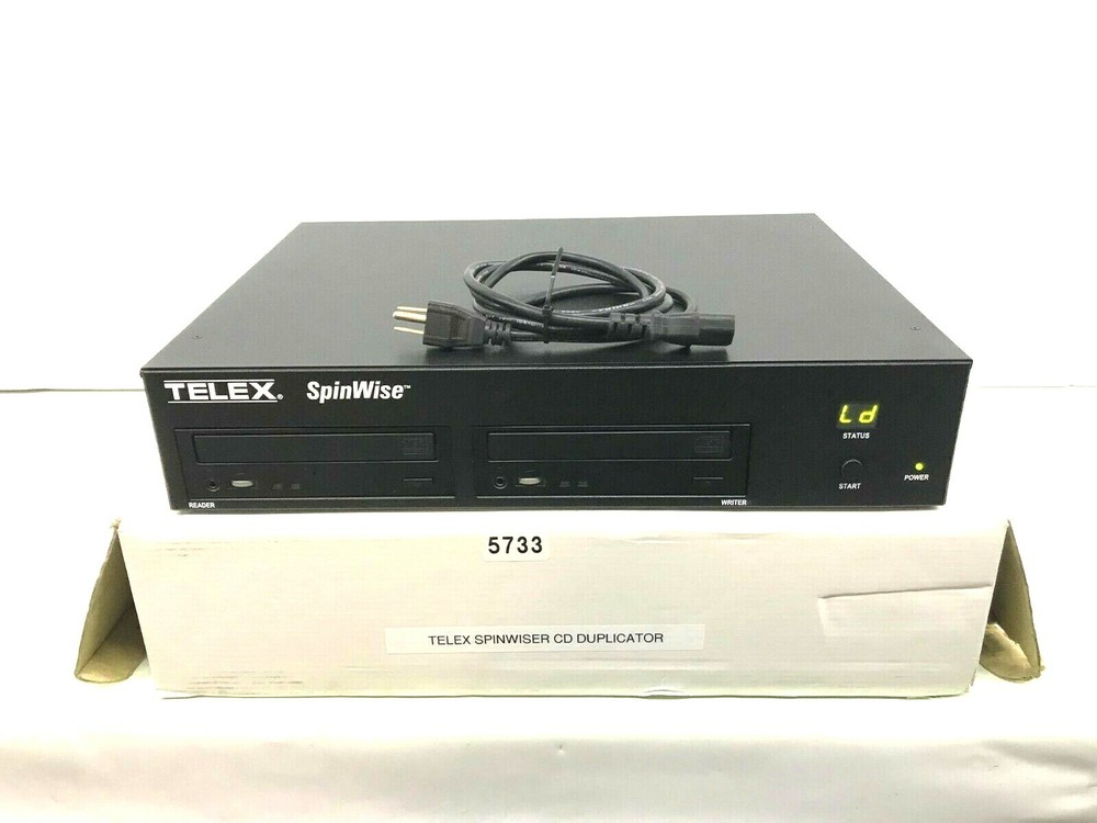 TELEX SPINWISE CD DUPLICATOR WITH POWER CORD #5733 (ONE)