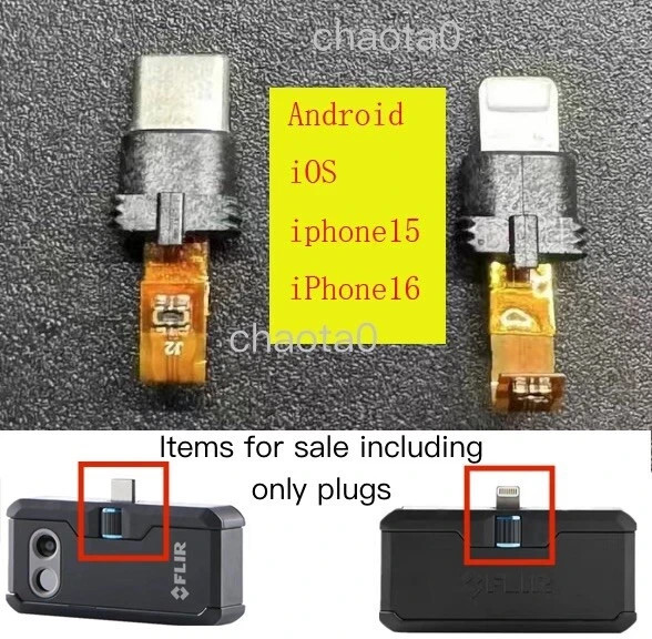 FLIR ONE Pro gen3 LT TYPE-C Lightning ios Android plug Thermal imaging Connector