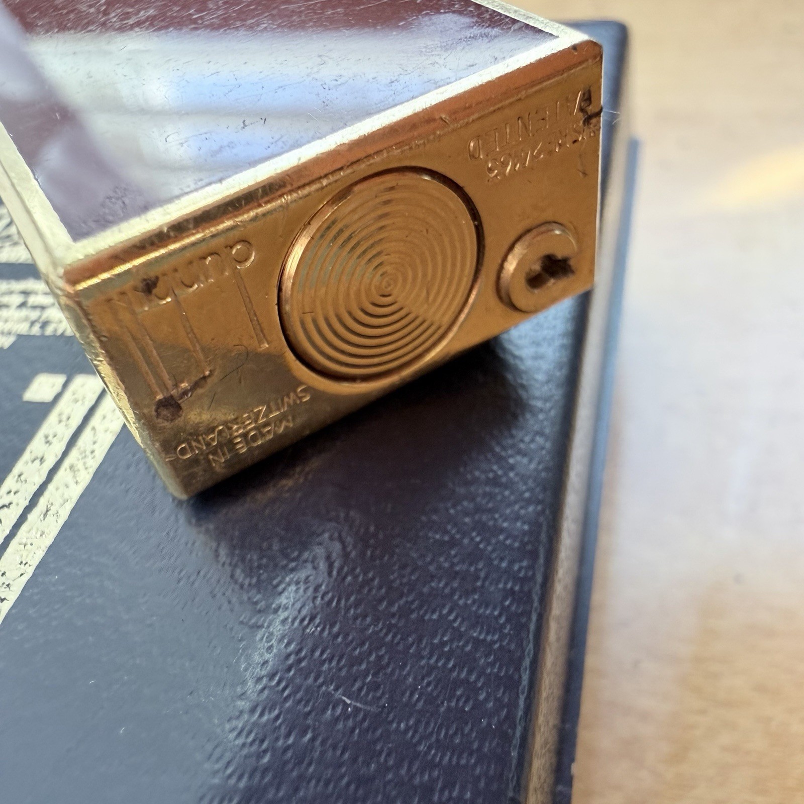 Dunhill Rollagas - Box & Papers - Gold Plated Ruby Red Laquer Vvhtf