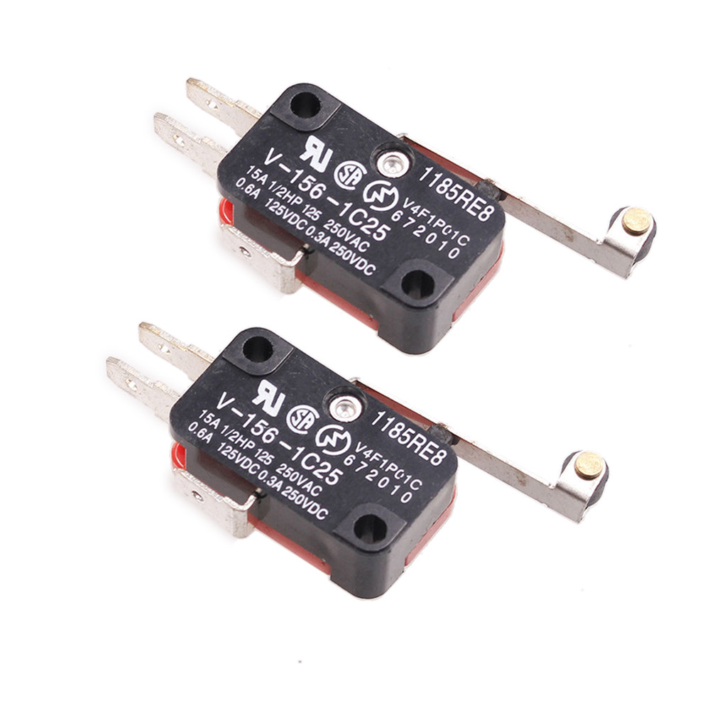 5PCS Micro Switch Spdt Hinge Roller Lever 15A V-156-1C25 Limit Switch Standard $