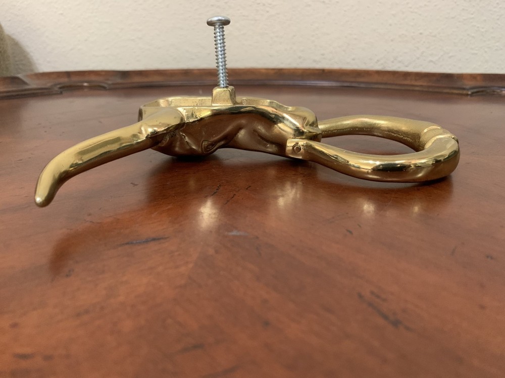 CMC Solid Brass Longhorn Steer Head Door Knocker Handle E854-2