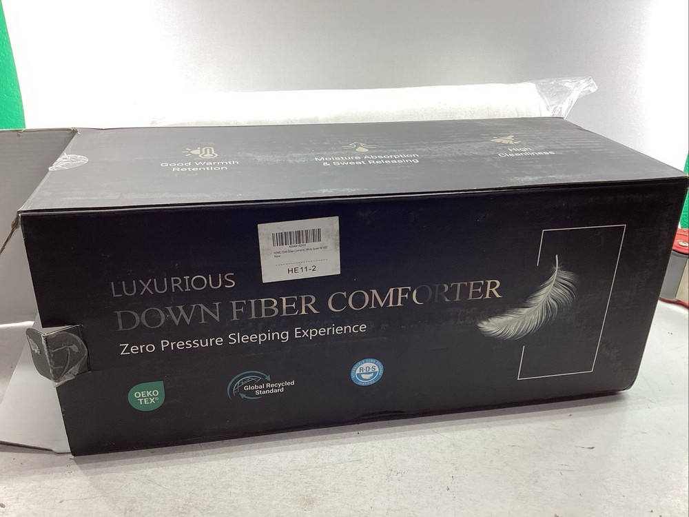 Homelysian Down Comforter Queen, White