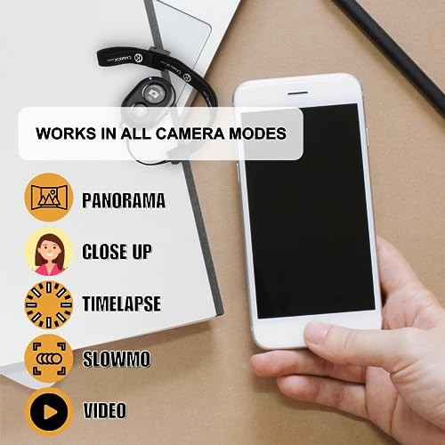 Camera Shutter Remote Control with Bluetooth Wireless Technology - Black