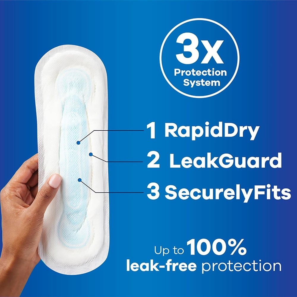 Always Maxi Pads Without Wings, Size 1 Regular Unscented, 48 Count