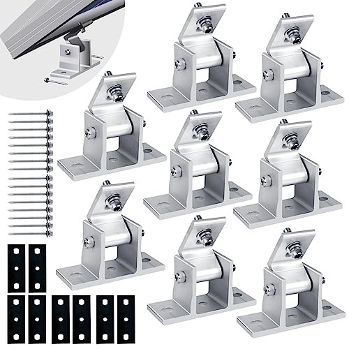Solar Panel Mounting Brackets Adjustable RV Solar Panel Mount, Tilt Angle 8PCS