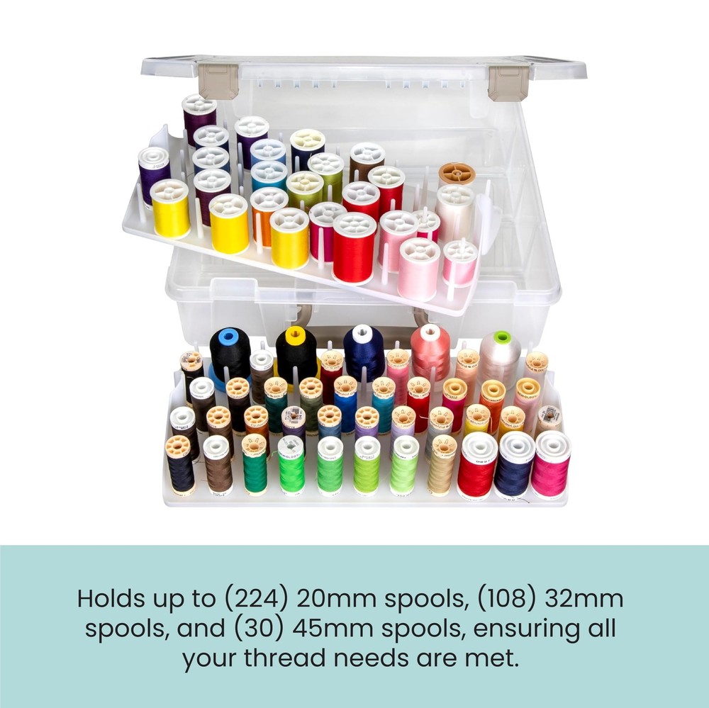 Super Satchel Thread Box - Versatile Thread Storage for Sewing, Embroidery, a...