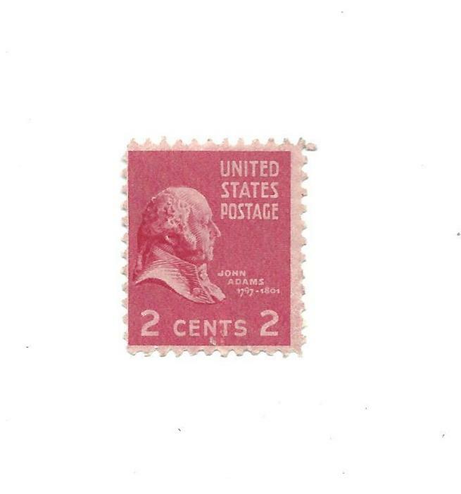 STAMPS US SCOTT 806 "John Adams" 2 CENT 1938 MNG