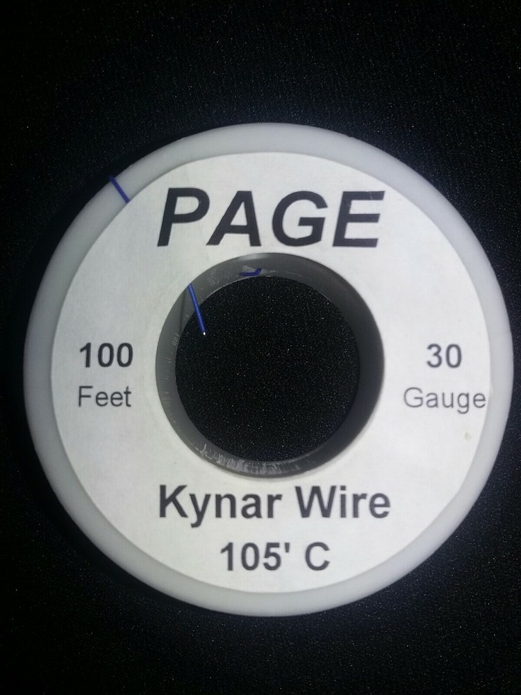 30 AWG Solid Kynar Wire UL1423 Black 100 ft Spool