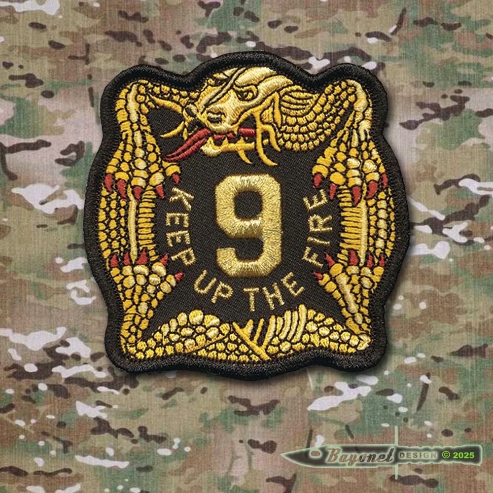 9th Infantry Regiment 3" Embroidered Patch Manchu - Hook & Loop Backing - KUTF