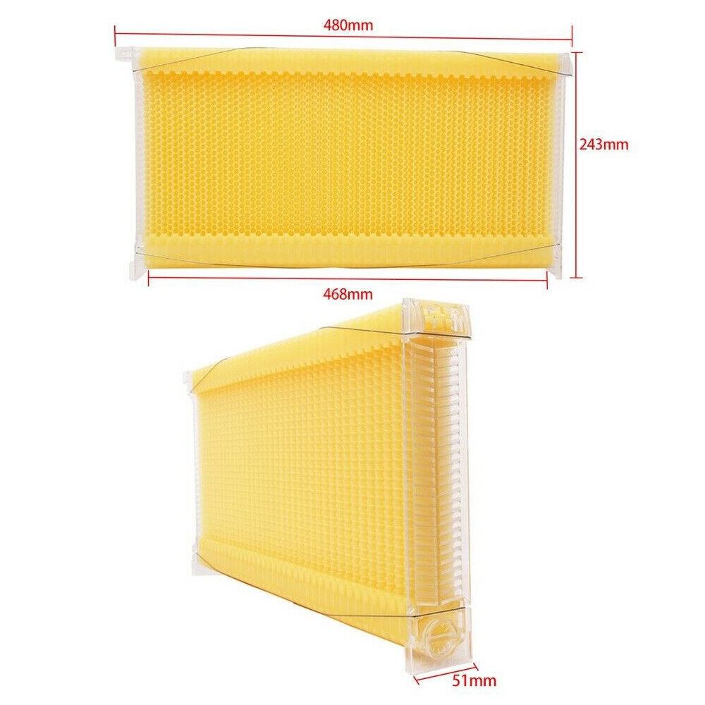 7x Auto Bee Frames Honey Plastic Beehive Frames for Brood Beekeeping Box House