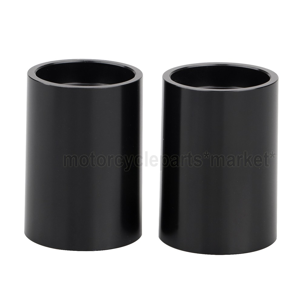 Motorcycle 1.75" Black Riser Extensions For Harley 1" Handlebars Softail Dyna