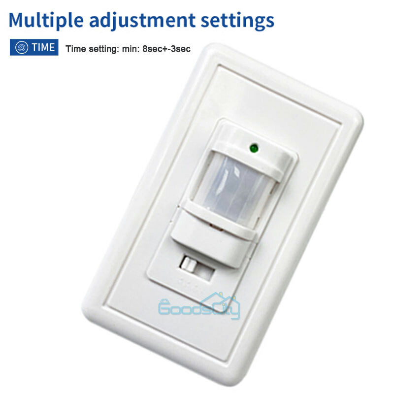 Body Infrared Motion Sensor Switch Detector LED Lamp Light Control Wall Mount