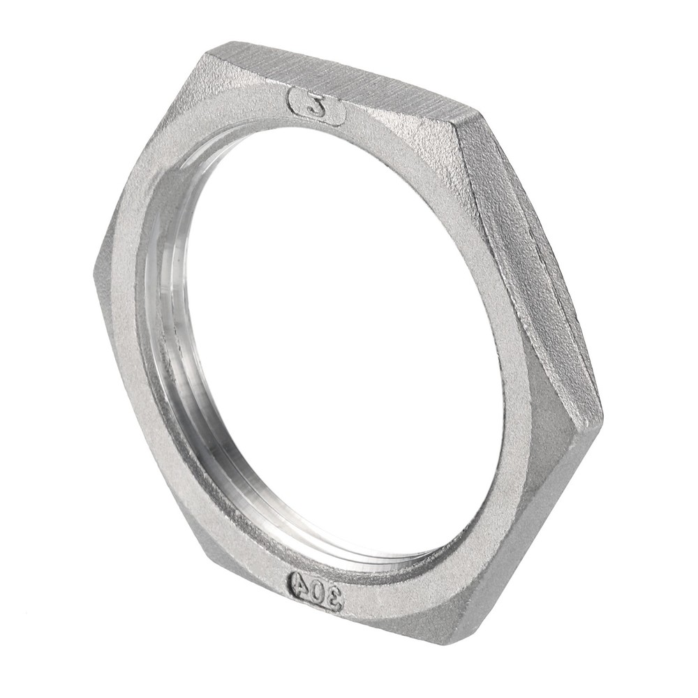 2 Pcs Cast Pipe Fitting Hex Locknut Nut G 2" Female Thread (DN50)