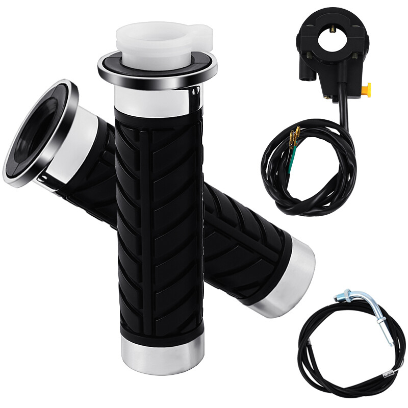 Throttle Control Handlebar Grip Kill Switch For 49cc 66cc 80cc Motorized Bicycle