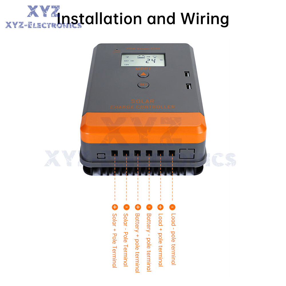 MPPT 30A 20A Solar Charger Controller 12V 24V Solar Panel Regulator LCD Dual USB