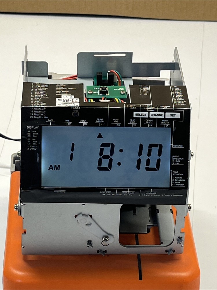 Allied Time AT-3000 Electronic Time Clock Date Stamp - UNTESTED F4-1