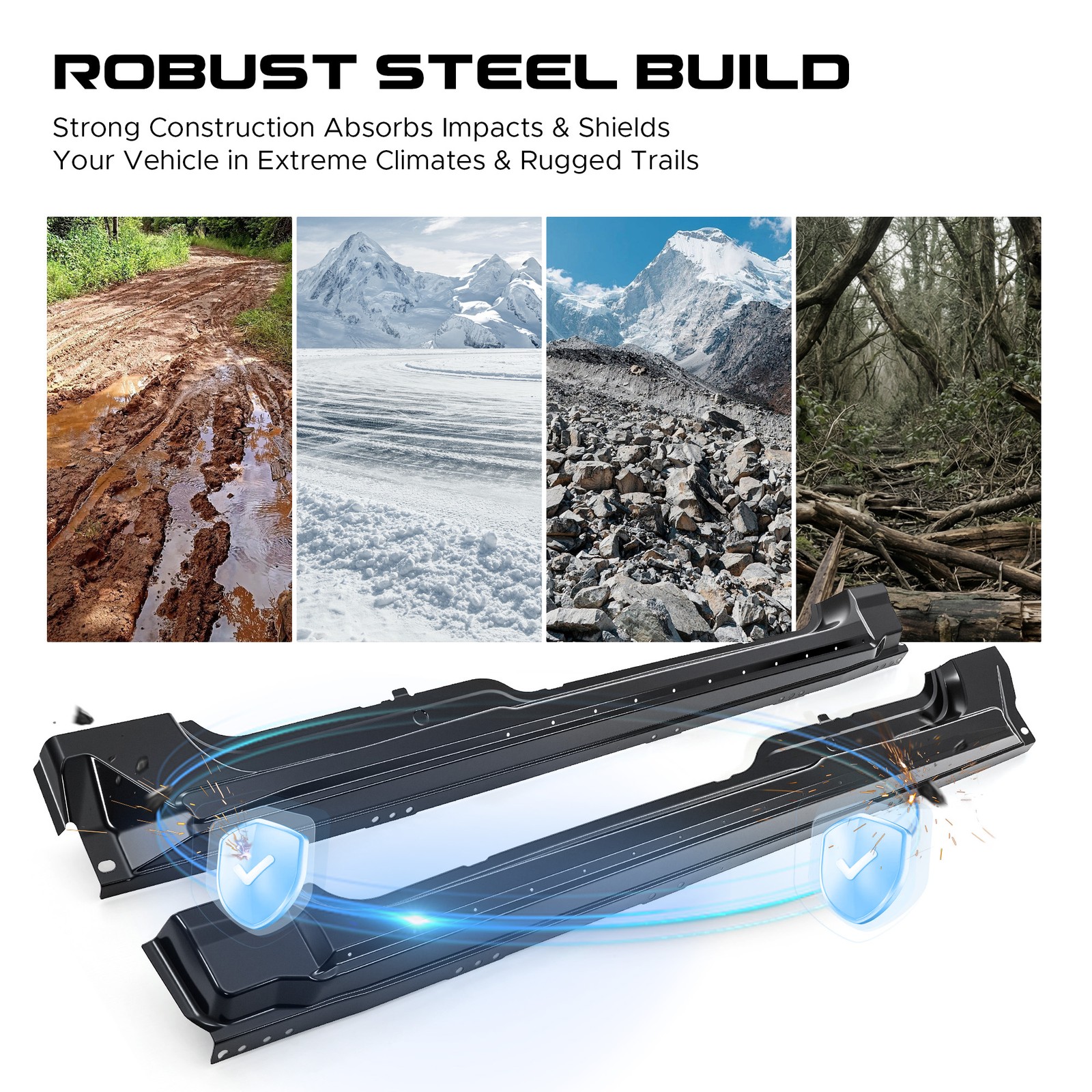 For 09-14 Ford F150 Pickup Truck Super / Extended Cab Factory Style Rocker Panel