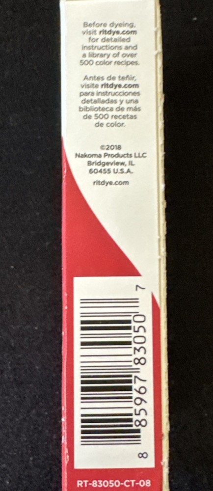 Rit Dye package Scarlet colored kit (sealed)