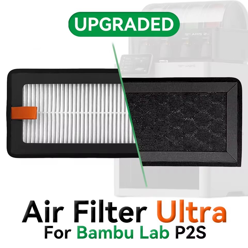 HEPA 13+ Activated Carbon Combo Air Filter For Bambu Lab P2S/P2SC/P2 3D printer
