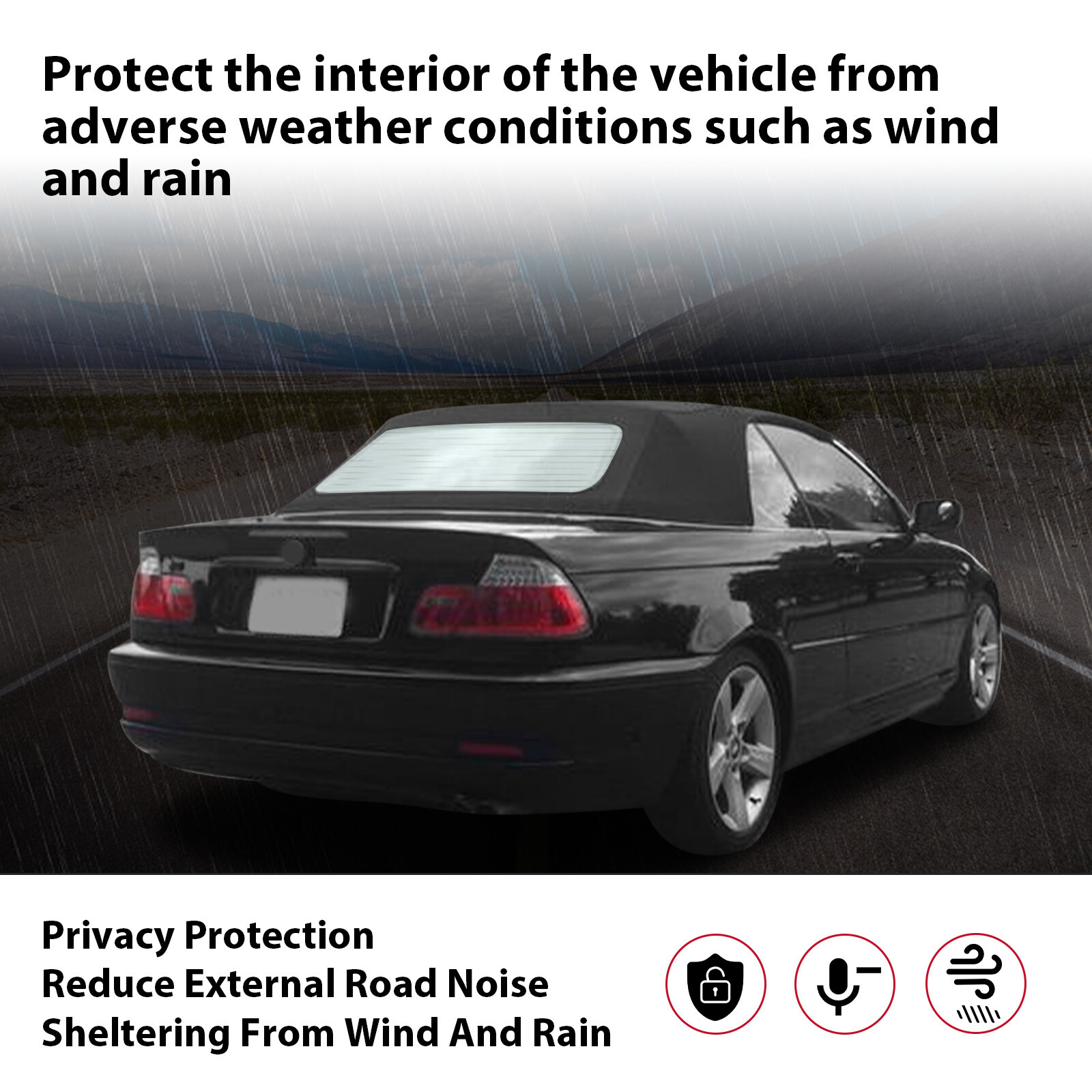 For BMW 3-Series E46 330ci M3 2000-06 Convertible Soft Top & Heated Glass Window