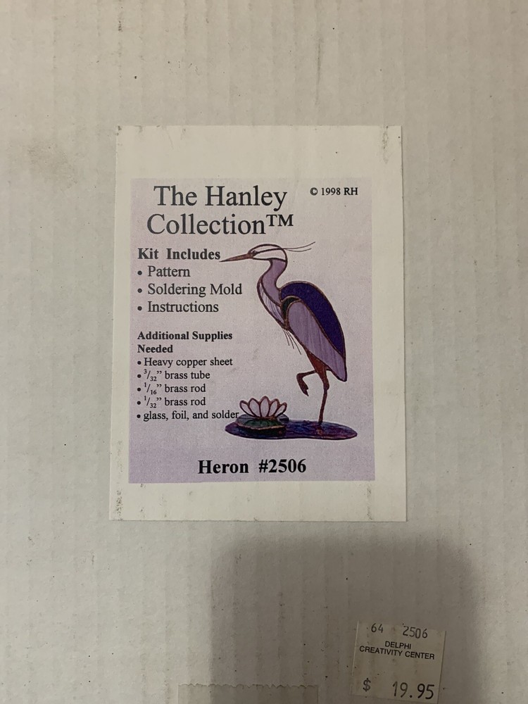 Soldering Mold Heron Kit #2506 Delphi Ceativity Center Hanley Collection Pattern