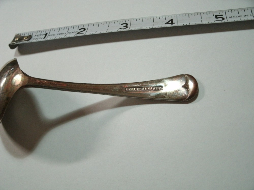 Vintage Silverplate England Serving Spoon Ladle 4"