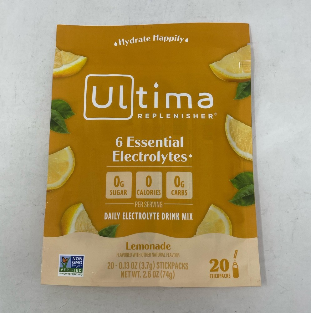 Ultima Replenisher Lemonade Electrolyte Powder, 20 Stickpacks