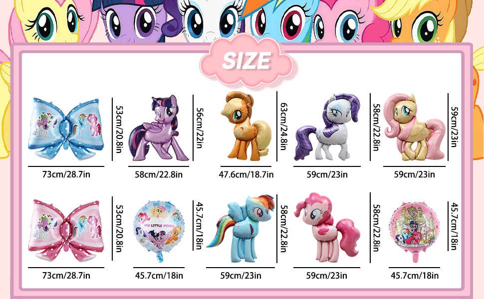 My Little Pony Foil Balloons Set My Little Pony Birthday Party Decoration Kids