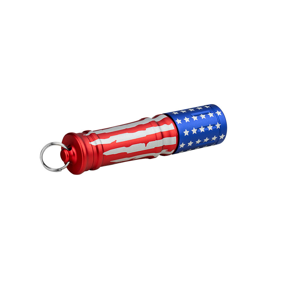 Olight I3E EOS Stars & Stripes Keychain Waterproof Flashlight, 90 Lumen