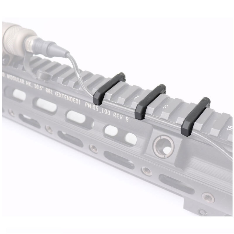 Tactical Light MLOK Keymod Rail Cover Wire Guide System Switch Wire Manage Slot