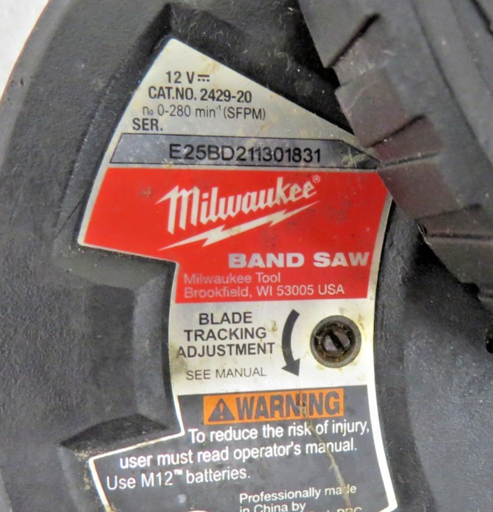 Milwaukee 2429-20 M12 Cordless Sub-Compact Band Saw W/Red Lithium CP 2.0 Battery