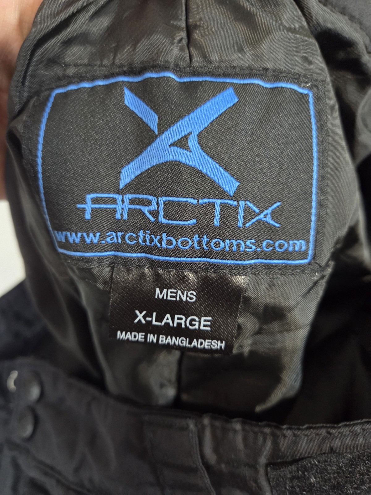 Arctic Mens Black Winter Insulated Snow Pants sz XL As-Is